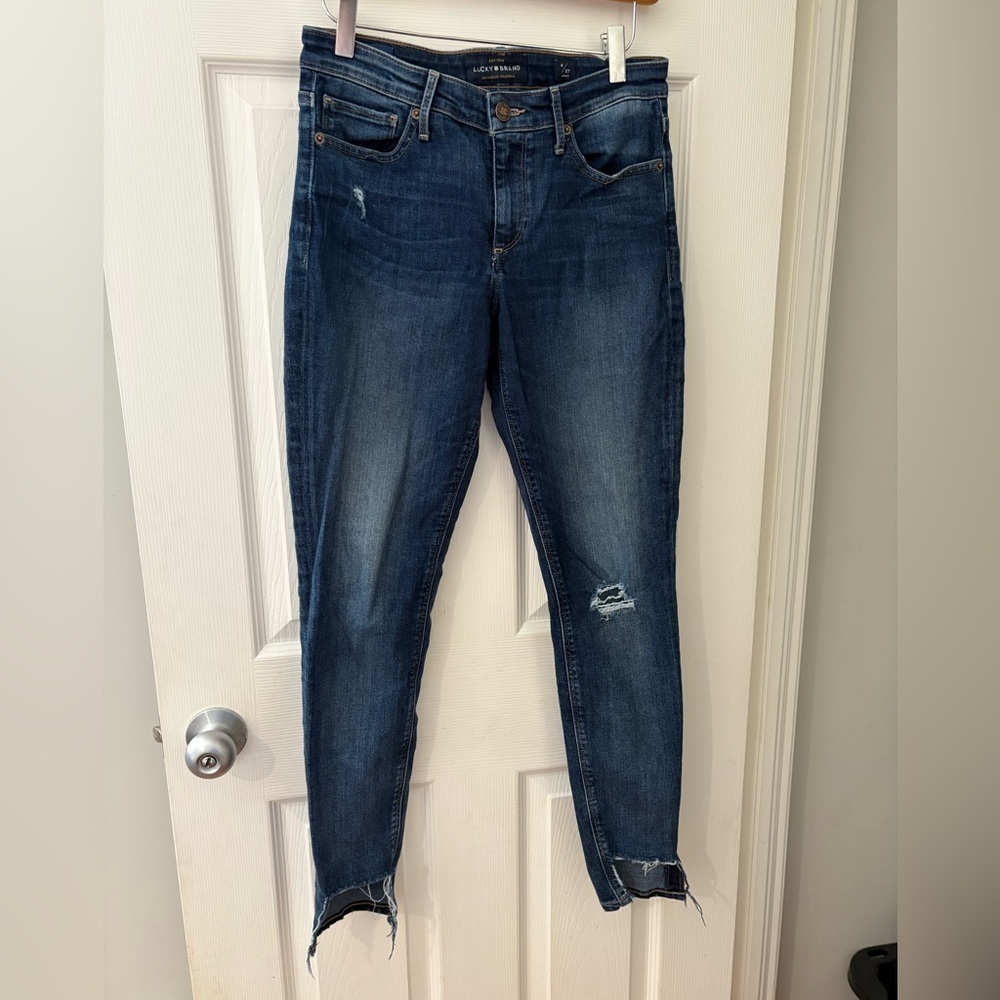 Lucky brand Ava skinny jeans blue stretch denim size 4/27=28x28
